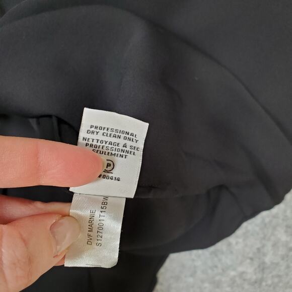 Diane Von Furstenberg Top Womens Small Silk Popover Balloon Long Sleeve Blouse - Picture 5 of 10